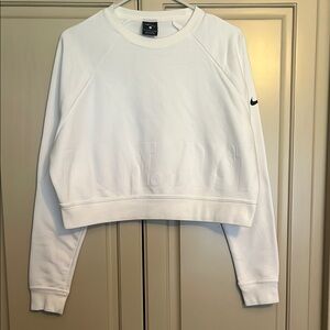 Nike-Just do it.- White Embossed Logo Sweatshirt